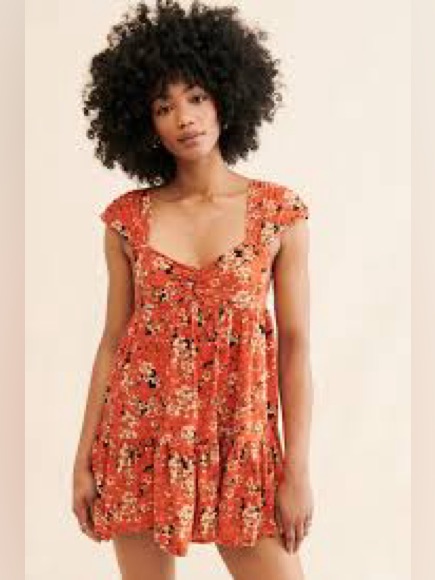 Free People Pattern Play Mini Dress L